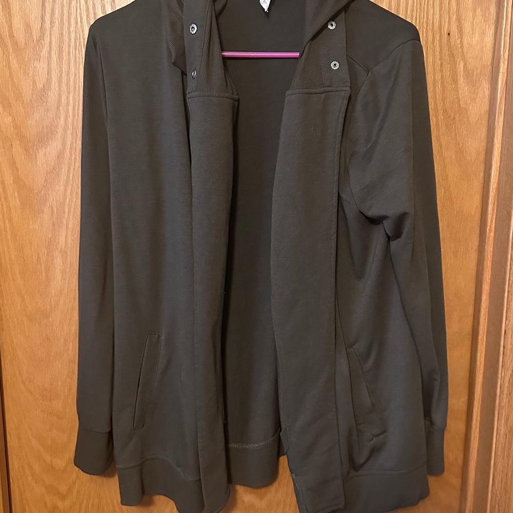 Cable & Gauge Dark Olive Utility Cardigan